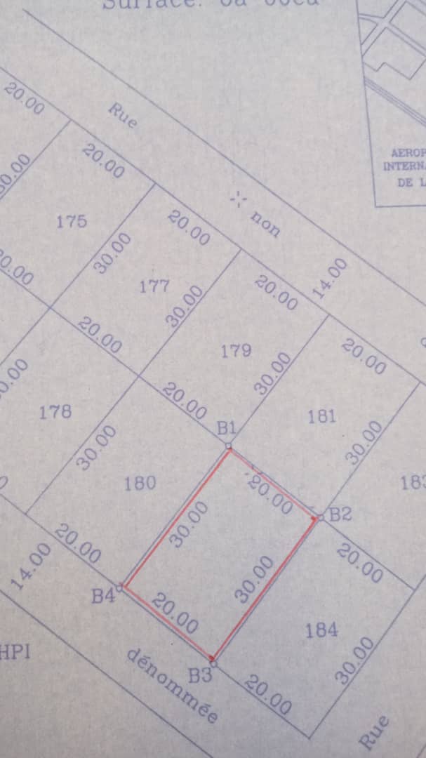 Terrain de 600 m² en vente à Attiégou – 70 millions FCFA