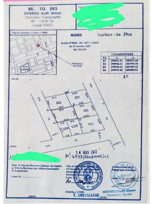 Terrain à vendre à Totsi – 50 Millions FCFA