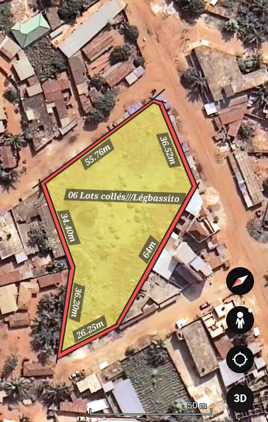 5 lots de terrain en vente à Agoè Legbassito – 35 millions FCFA le lot