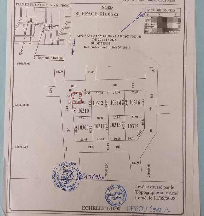 Maison de 164 m² en angle de rue à vendre à SEGBÉ-KLÉMÉ AGOKPANOU – 7 millions FCFA