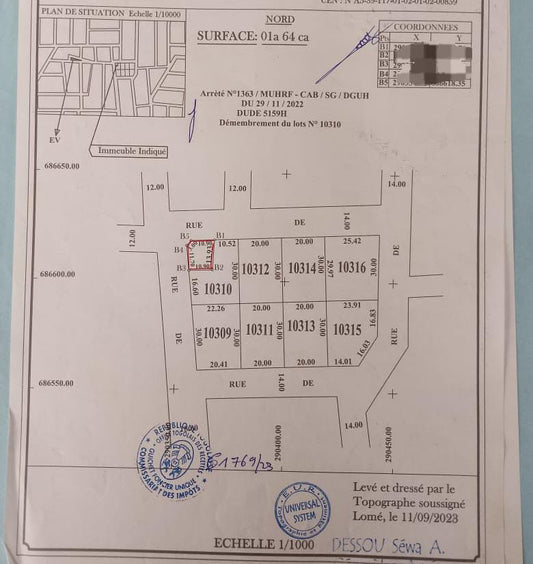 Maison de 164 m² en angle de rue à vendre à SEGBÉ-KLÉMÉ AGOKPANOU – 7 millions FCFA
