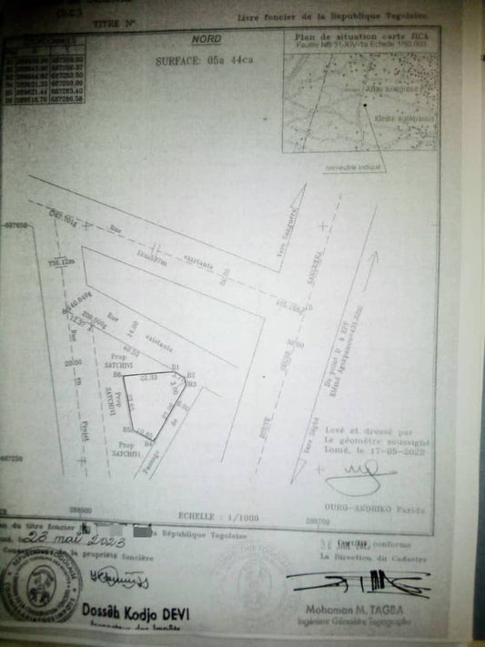 Terrain de 600 m² en vente à Zanguera-Woungomé – 16 millions FCFA