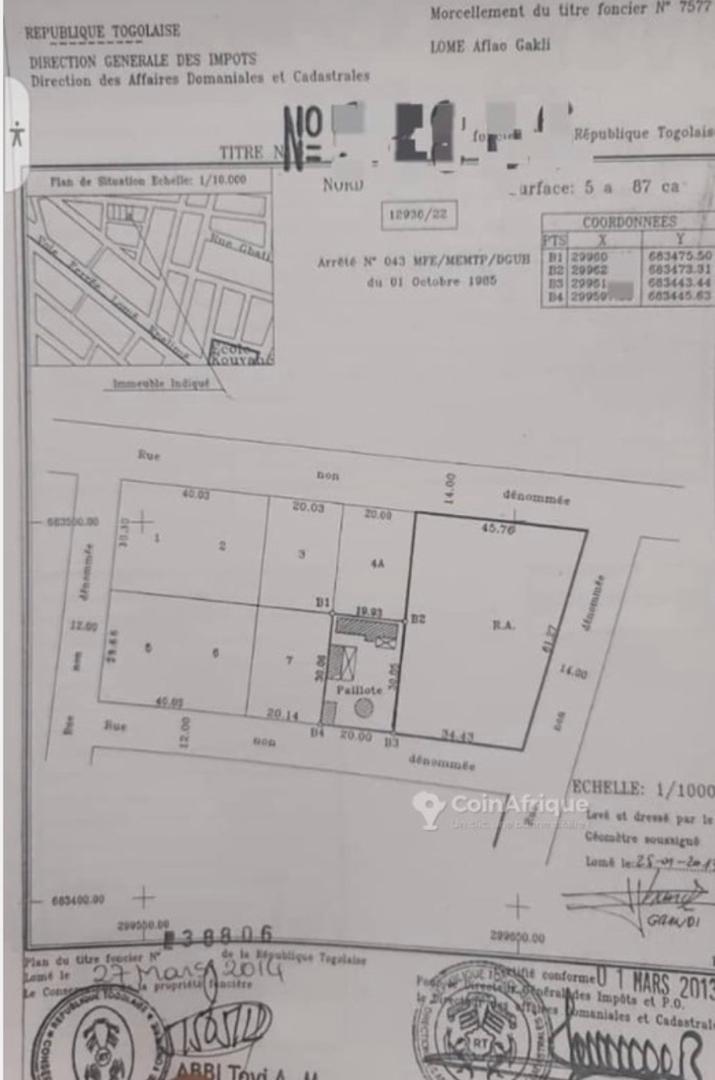 Terrain de 300 m² en vente à Djidjolé – 30 millions FCFA