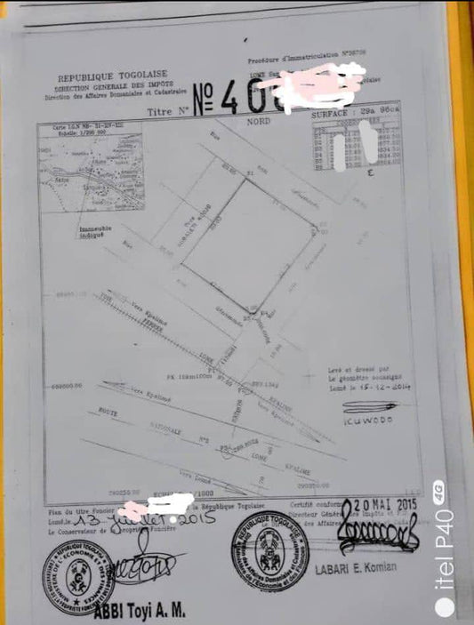 Terrain de 5 lots à vendre à Zanguera UCAO – 22 millions FCFA le lot