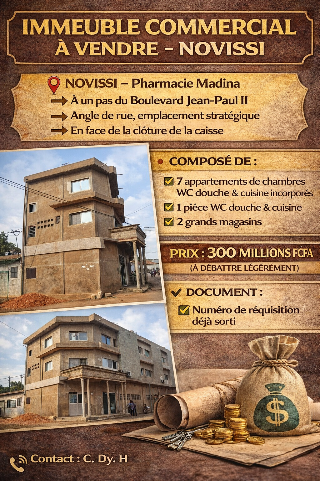 UN IMMEUBLE COMMERCIAL À VENDRE À NOVISSI