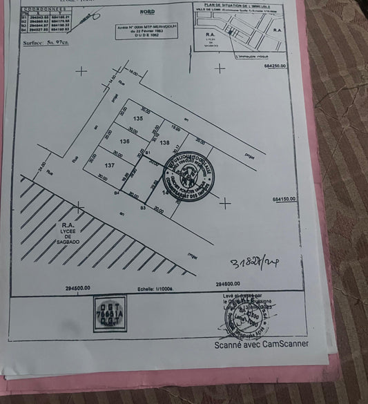TERRAIN DE 1 LOT À VENDRE À ADIDOGOMÉ WONYOMÉ