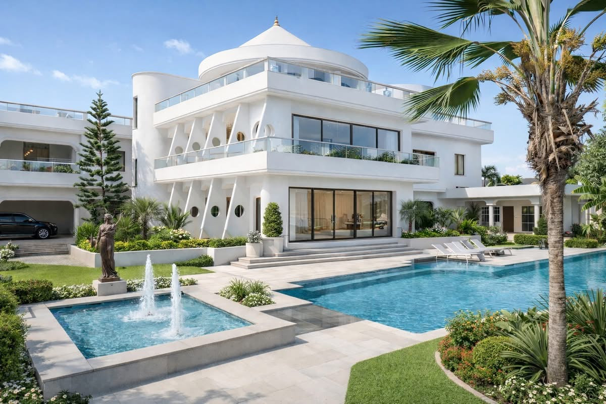 VILLA DE 8 CHAMBRES SUR 4 LOTS À VENDRE À KPOGAN