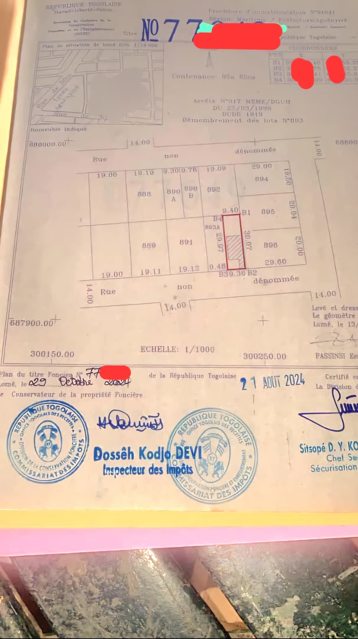 TERRAIN 1/2 LOT À VENDRE À AGOÈ CACAVELI – RÉSERVE