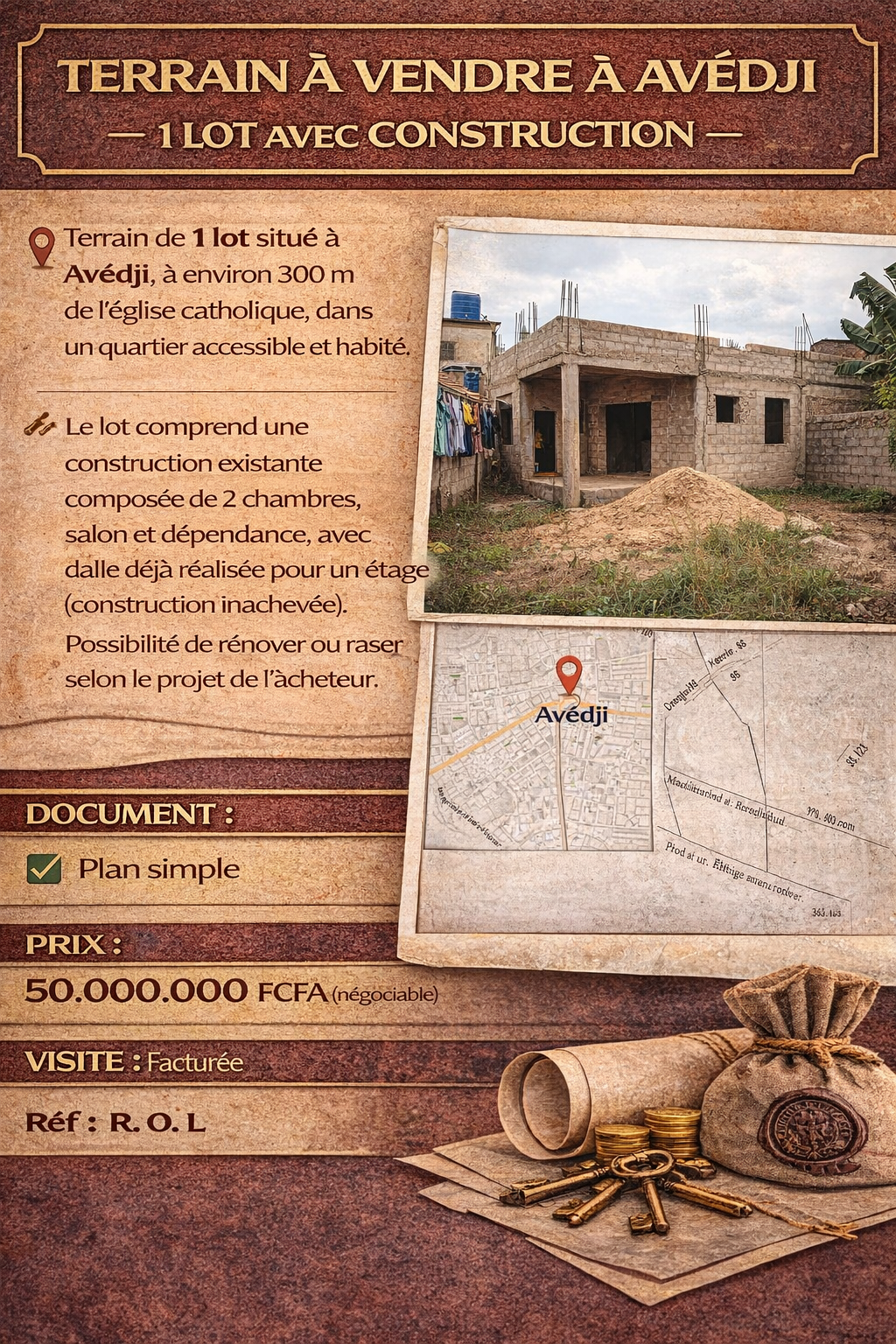 TERRAIN À VENDRE À AVEDJI