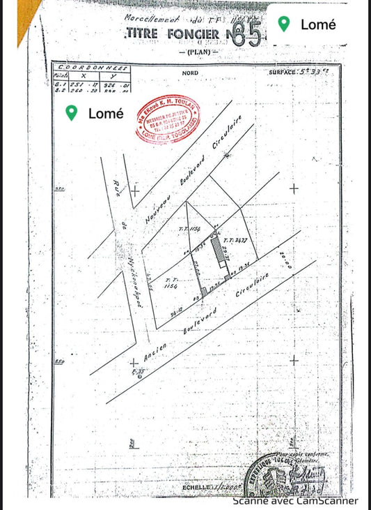 PARCELLE À VENDRE EN BORDURE DU BOULEVARD DU 13 JANVIER – NYÉKONAKPOÉ – 250 MILLIONS – TITRE FONCIER