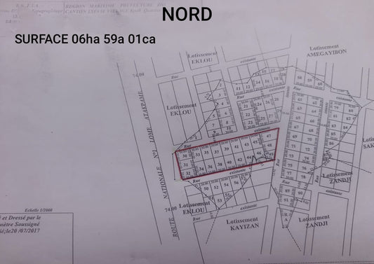 TERRAIN 20 LOTS À VENDRE À TSÉVIÉ KPALI GOVÉ