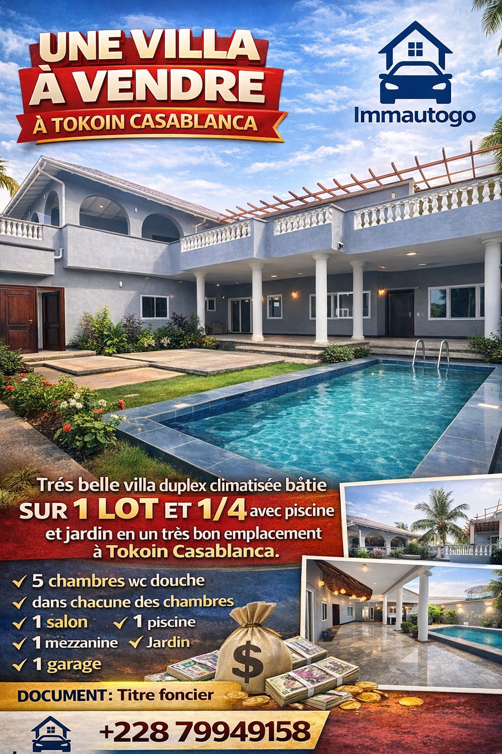 UNE VILLA À VENDRE À TOKOIN CASABLANCA