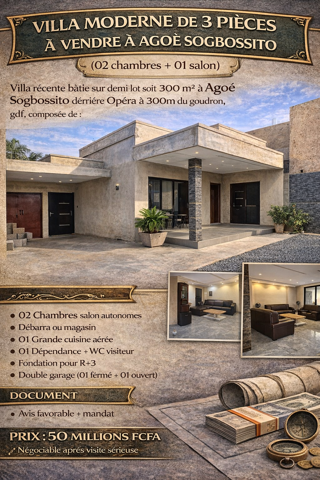 UNE VILLA À VENDRE À AGOÈ LÉGBASSITO OPÉRA