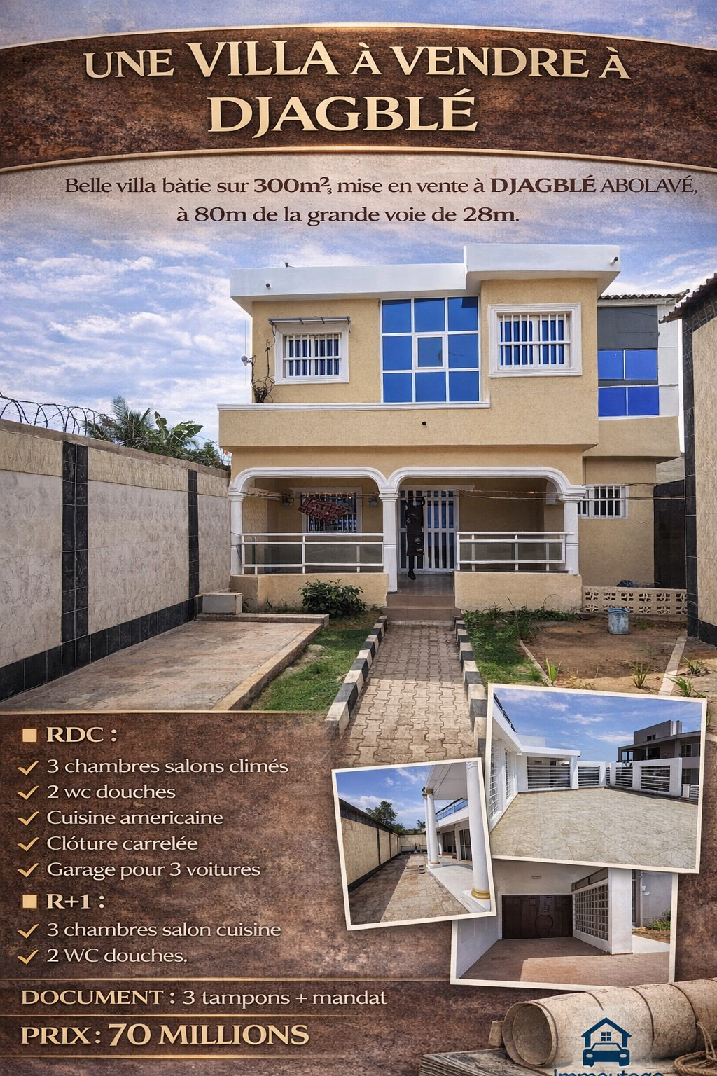 UNE VILLA À VENDRE À DJAGBLÉ