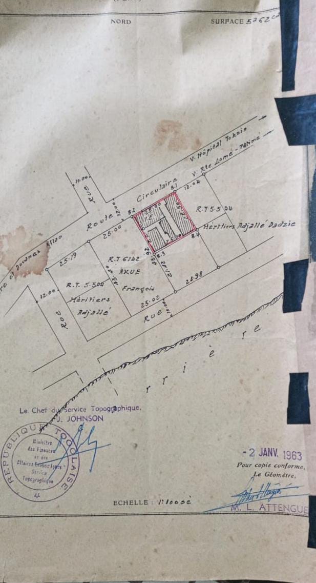 Terrain à vendre à Tokoin – 55 Millions FCFA
