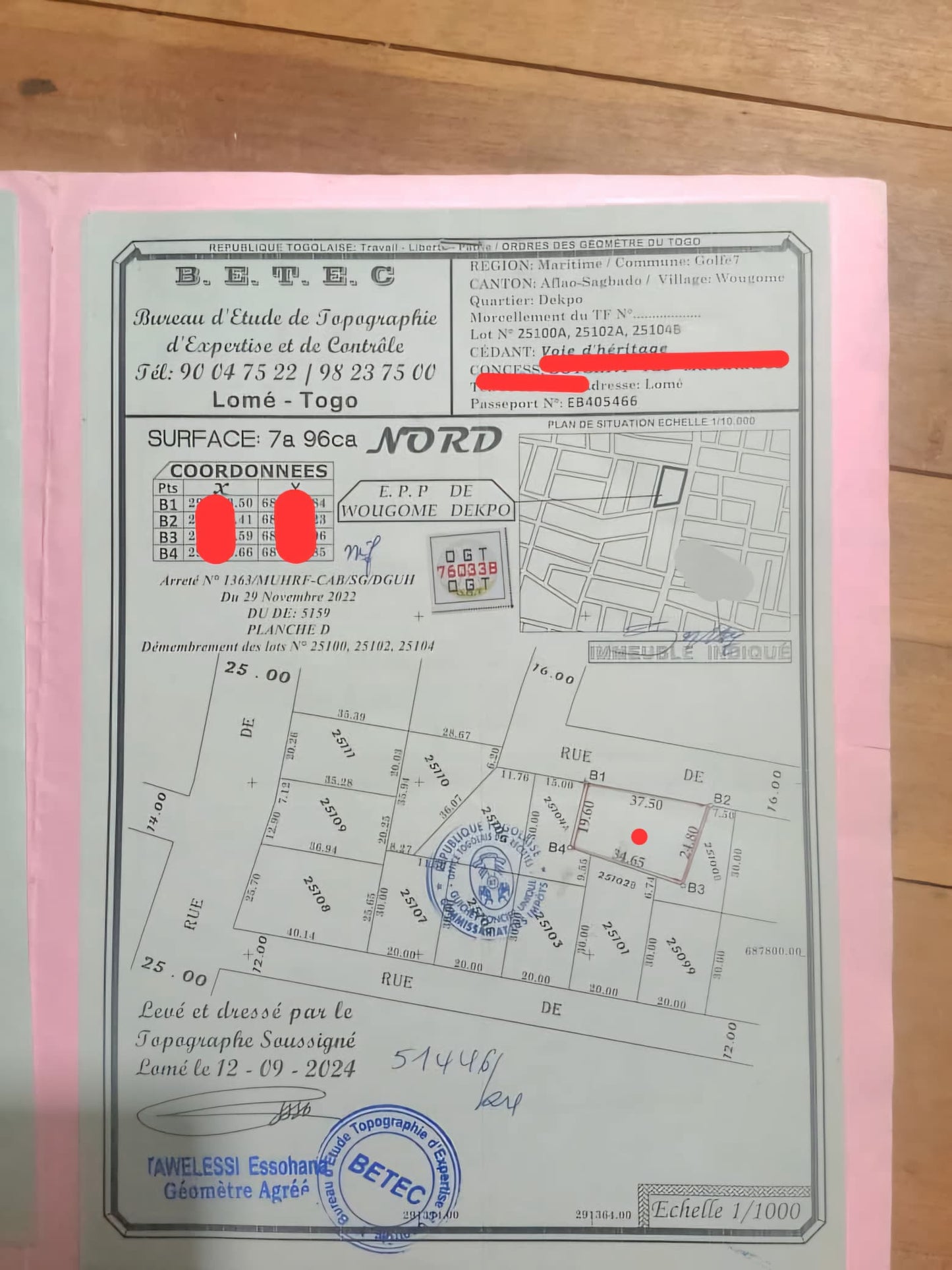 Terrain à vendre à Zanguera – 25 Millions FCFA