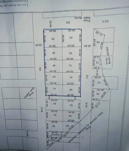 TERRAIN DE 10 LOTS A VENDRE A KOVIÉ