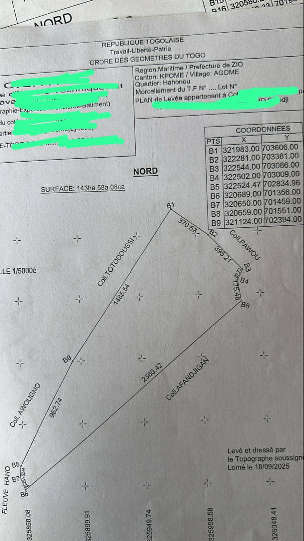 DES HECTARES À VENDRE À KPOMÉ
