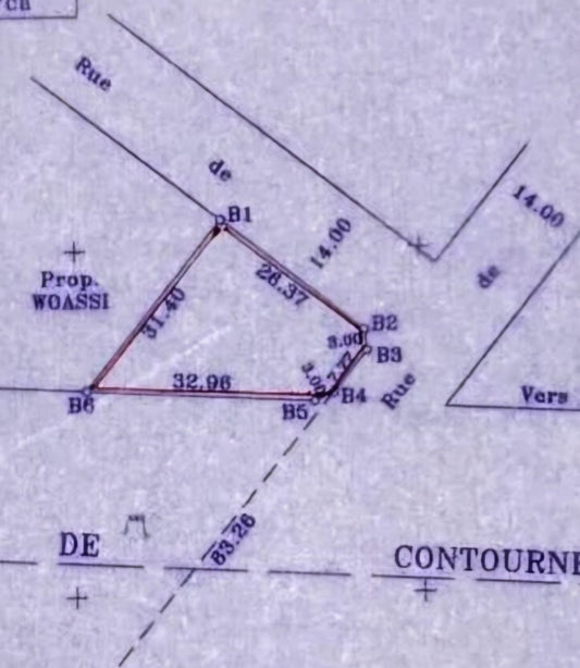Terrain de 607 m² en vente en bordure de goudron à Légbassito Madjikpéto – 95 millions FCFA