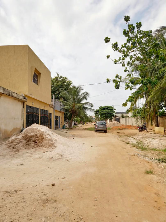 Terrain de 824 m² en vente à Assigamé, angle de rue – 750 millions FCFA