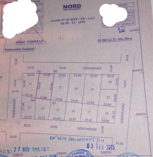 Terrain de 589 m² en vente à Casablanca – 65 millions FCFA