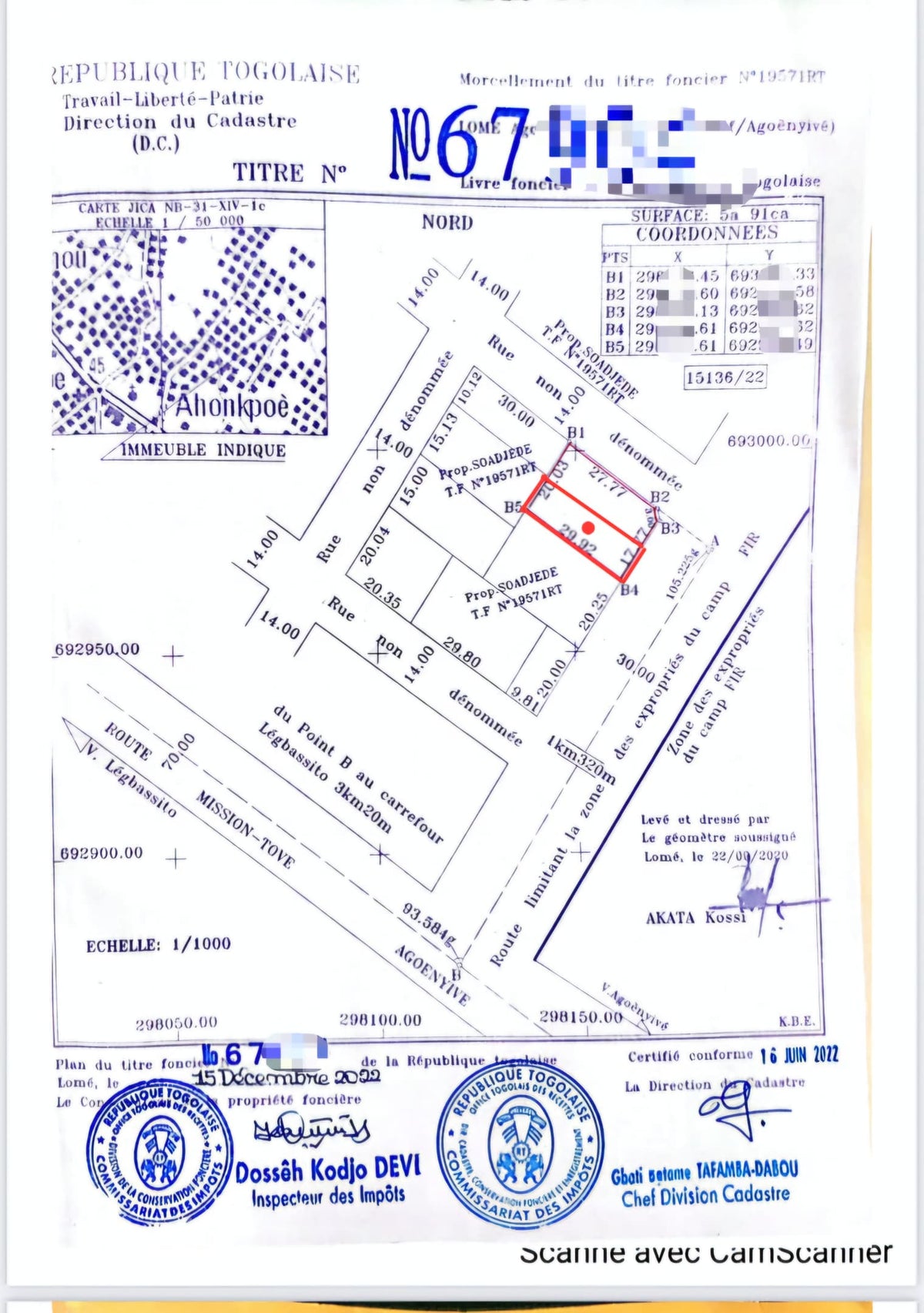 Grand hall de 300 m² à louer à Agbalepedo – 250 000 FCFA/mois