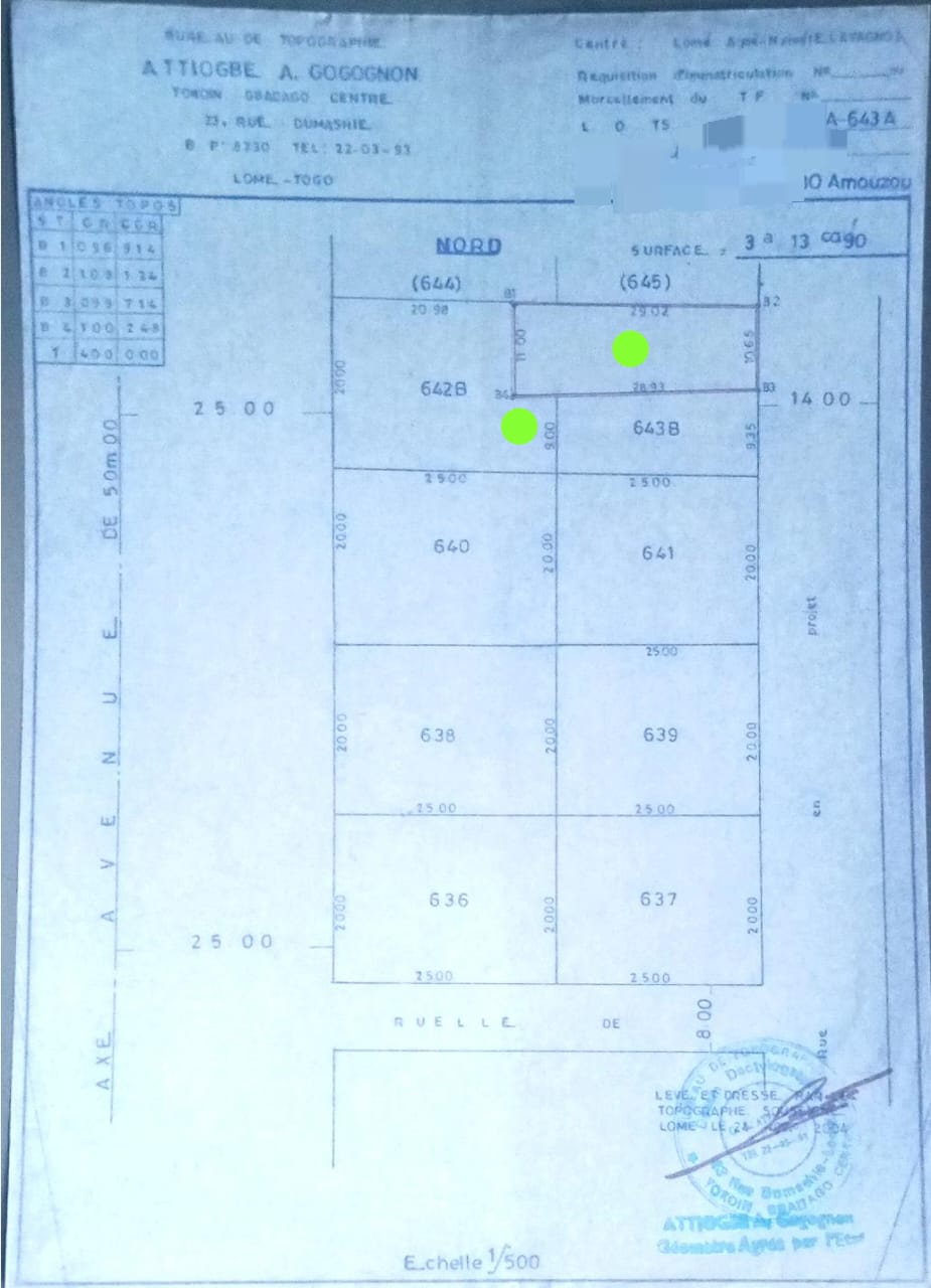 Maison de location en vente à Avedji phase près du carrefour Margot – 40 millions FCFA