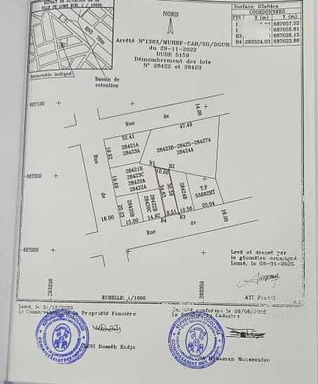 Demi-lot de 300 m² à vendre à Adidogomé – 17 millions FCFA