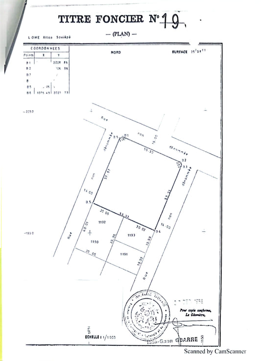 Terrain de 6 lots en vente en bordure de 3 voies à Adidogomé Avenou – 70 millions FCFA