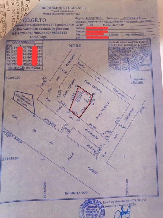 Maison en vente à 20 mètres du goudron à Agoé Sogbossito Somayaf – 30 millions FCFA