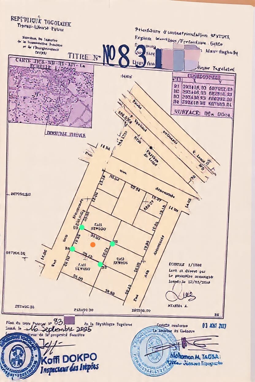 Terrain de 600 m² en vente à Adidogomé Atilamonou – 26 millions FCFA le lot
