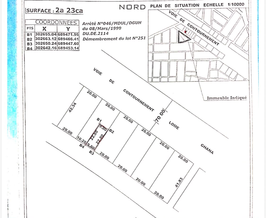 Maison 2 chambres en vente en bord du goudron à Agoè – 25 000 000 FCFA