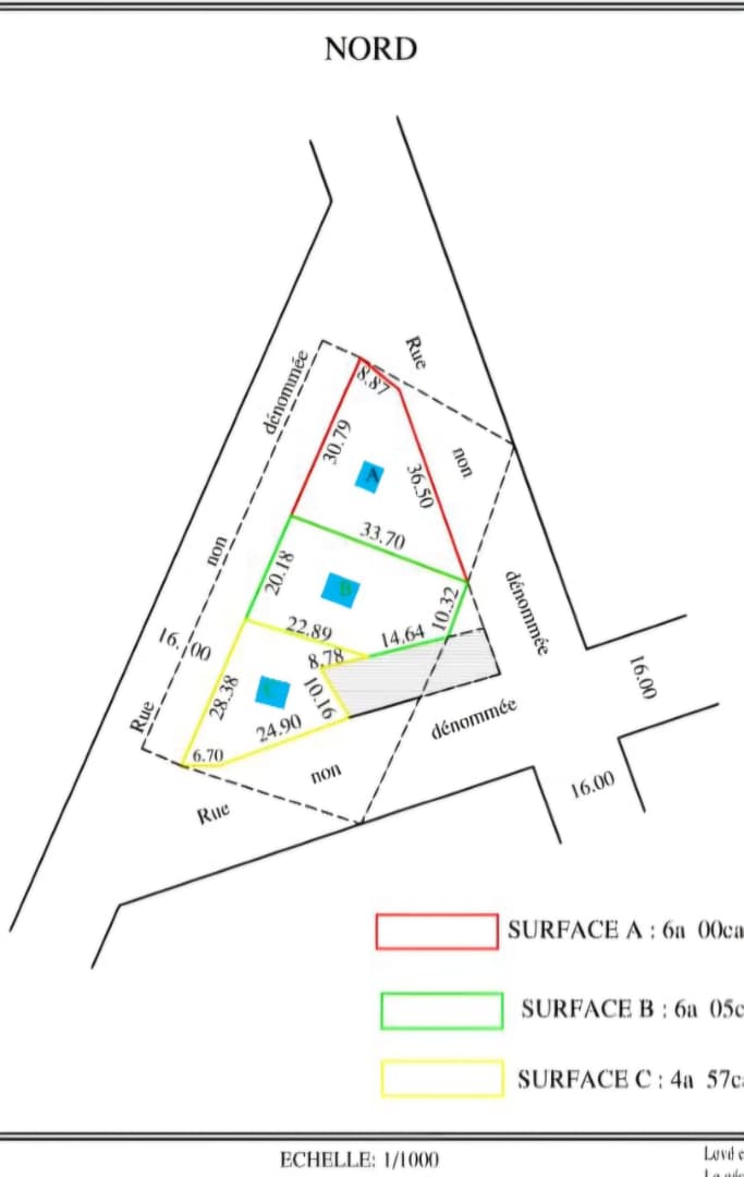 Terrain de 1662 m² en vente à Apéssito – 10 millions FCFA
