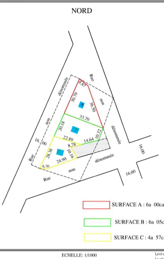 Terrain de 1662 m² en vente à Apéssito – 10 millions FCFA