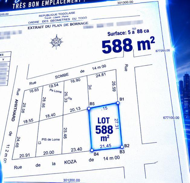 Terrain en vente à Kodjoviakopé – 175 millions FCFA