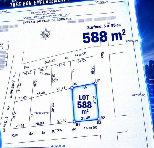 Terrain en vente à Kodjoviakopé – 175 millions FCFA