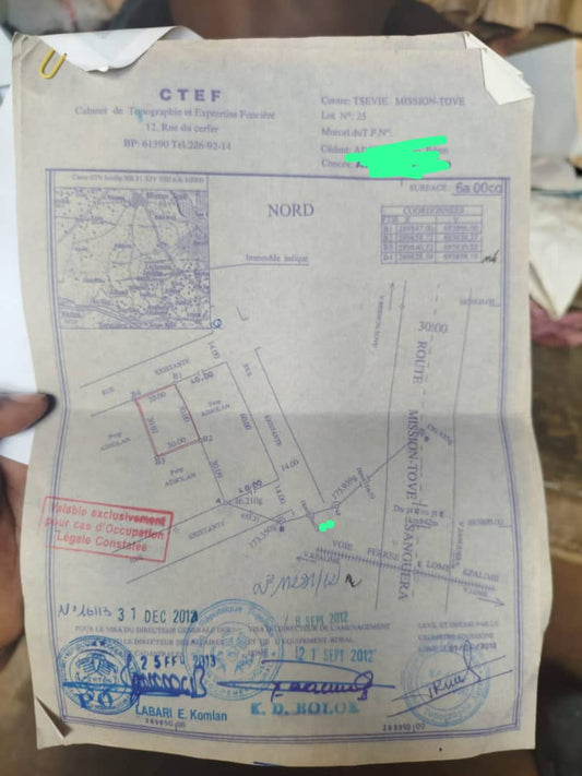 Terrain en vente à Kpala - 14 millions FCFA