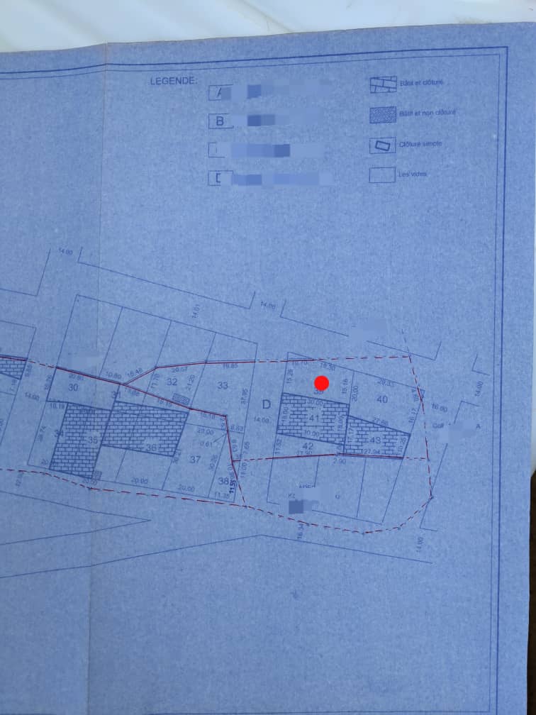 Terrain de 1/4 lot (150 m²) en vente à Zanguera UCAO – 4 millions FCFA