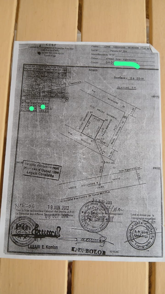 Terrain de 600 m² en vente à Agoè Télessou – 40 millions FCFA