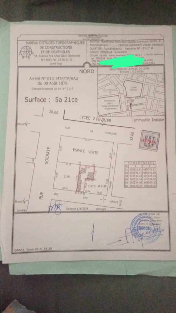 Maison 3 chambres sur 600 m² en vente à Agbalepedo, proche du goudron – 55 millions FCFA