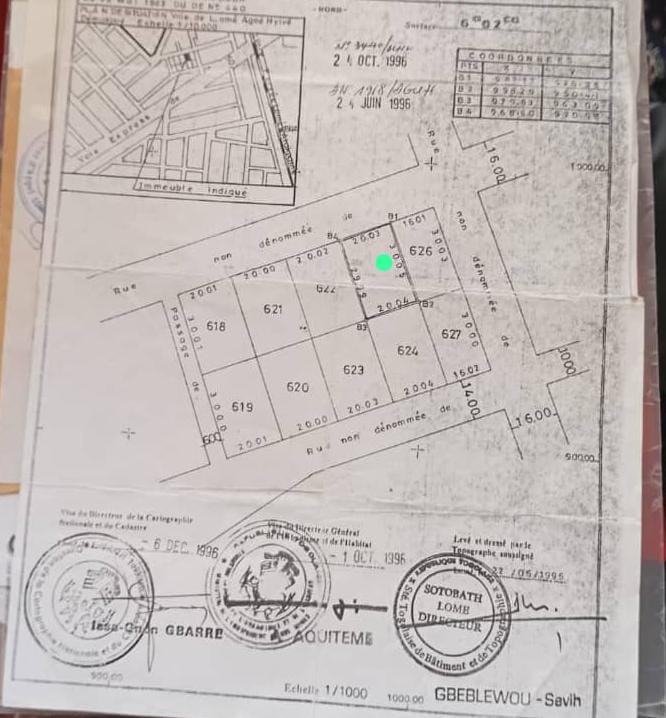 Terrain en vente proche du goudron à Agoé Assiyéyé – 45 millions FCFA