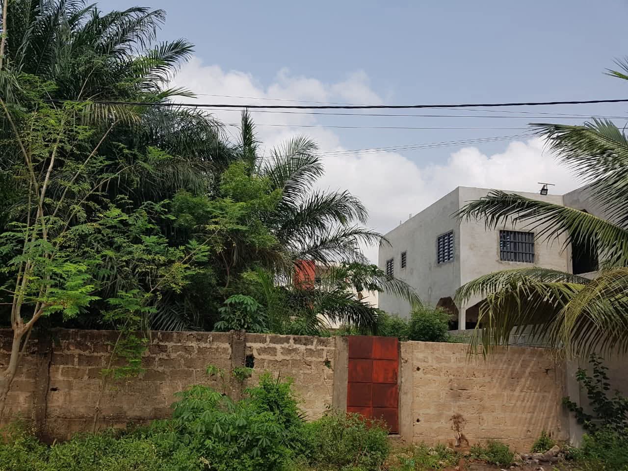 Terrain d'un demi-lot carré angle de rues en vente à Légbassito Madjikpeto – 12 500 000 FCFA