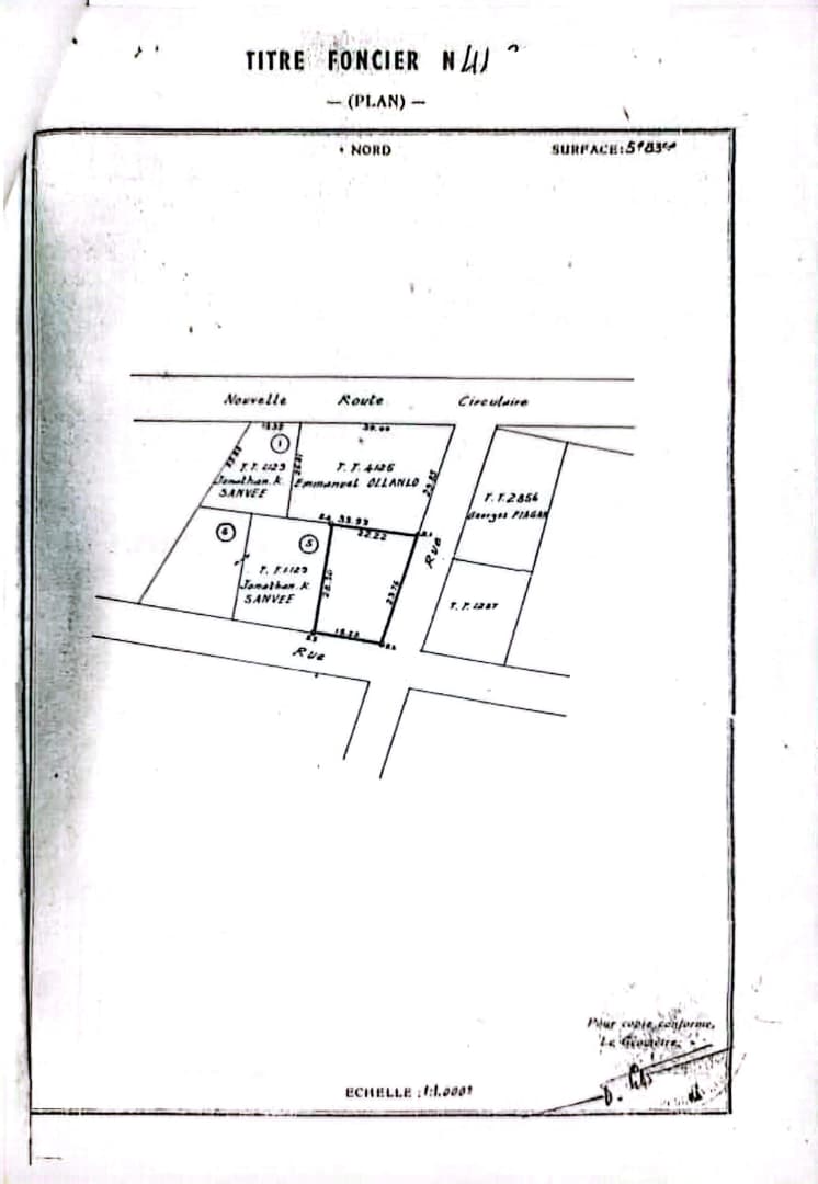 Terrain 1 lot en vente à Tokoin Ramco – 65 millions FCFA