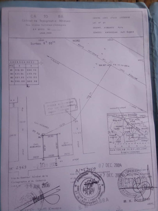 Terrain d'un demi lot en vente à Attilamonou – 17 millions FCFA