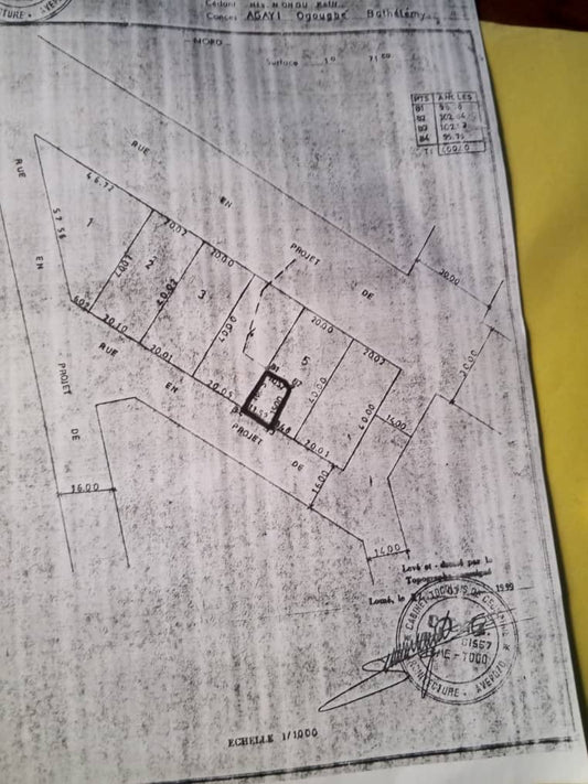 Terrain de 171 m² avec ancienne maison inachevée en vente à Avepozo Agboyibo – 11 000 000 FCFA