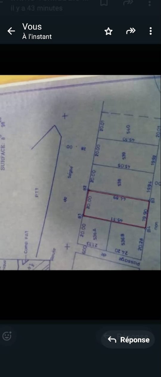 Terrain de 900 m² en vente en bordure de goudron à Adidogomé Ancienne Douane – 170 millions FCFA