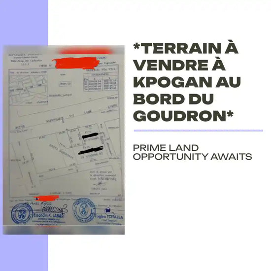 *TERRAIN &Agrave; VENDRE &Agrave; KPOGAN AU BORD DU GOUDRON* by@Outfy