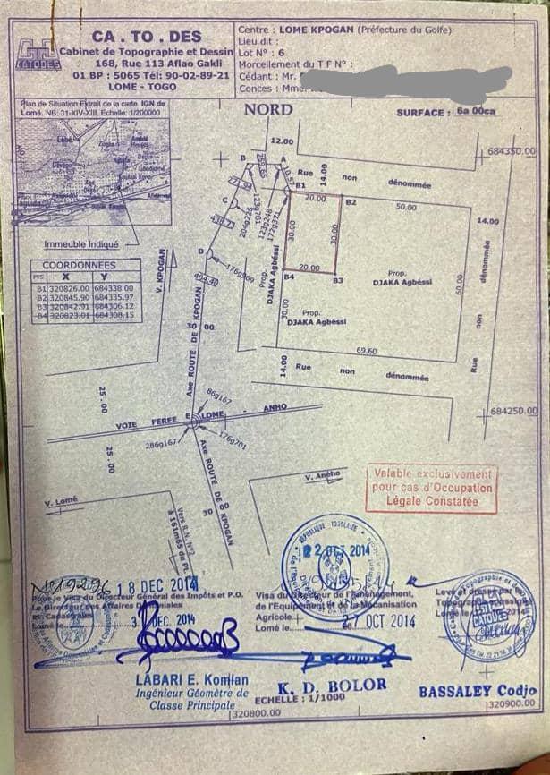 Terrain en vente à Kpogan – 35 millions FCFA