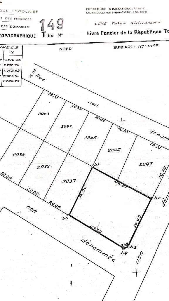 Terrain en vente à Hédzranawoé Sagboville – 53 millions FCFA