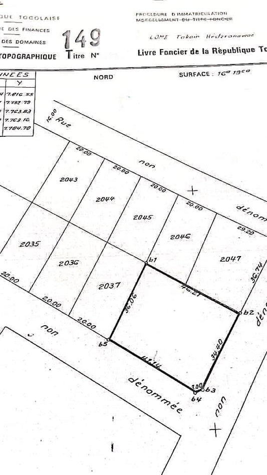 Terrain en vente à Hédzranawoé Sagboville – 53 millions FCFA